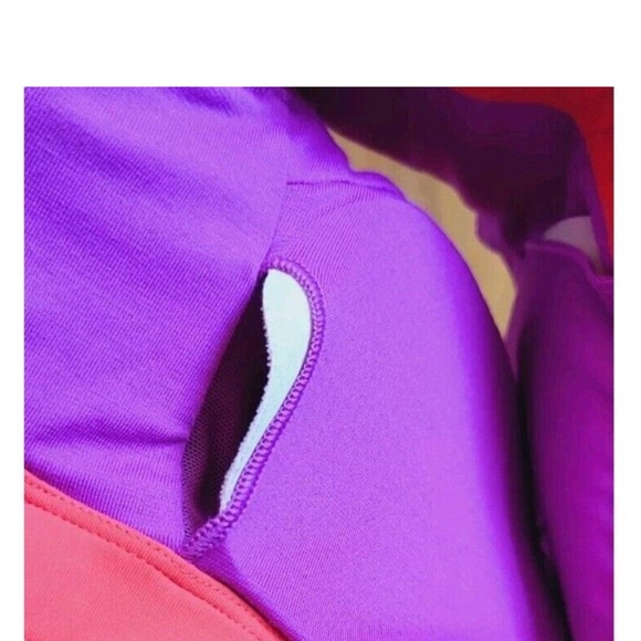 Lululemon Kanto Catch Me Bra Kanto Stripe Pink and Orange Size 6 - Picture 4 of 5